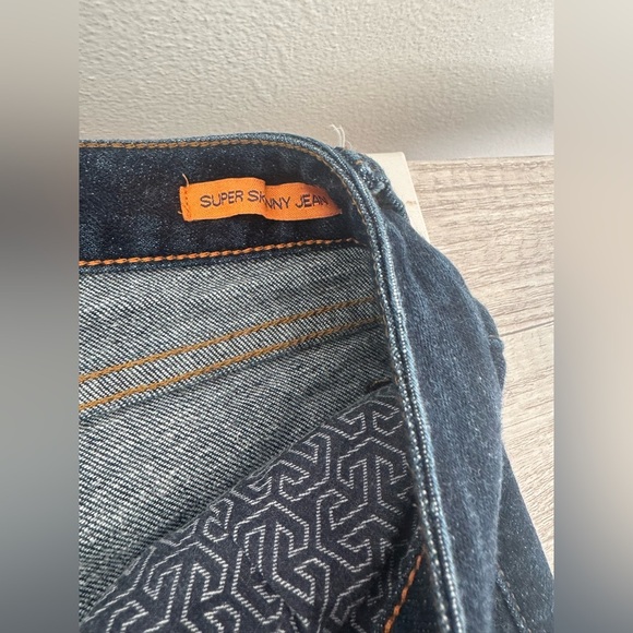 Tory Burch Super Skinny Dark Wash Jeans Midrise Luxe Stretch Size 28 - Picture 12 of 12